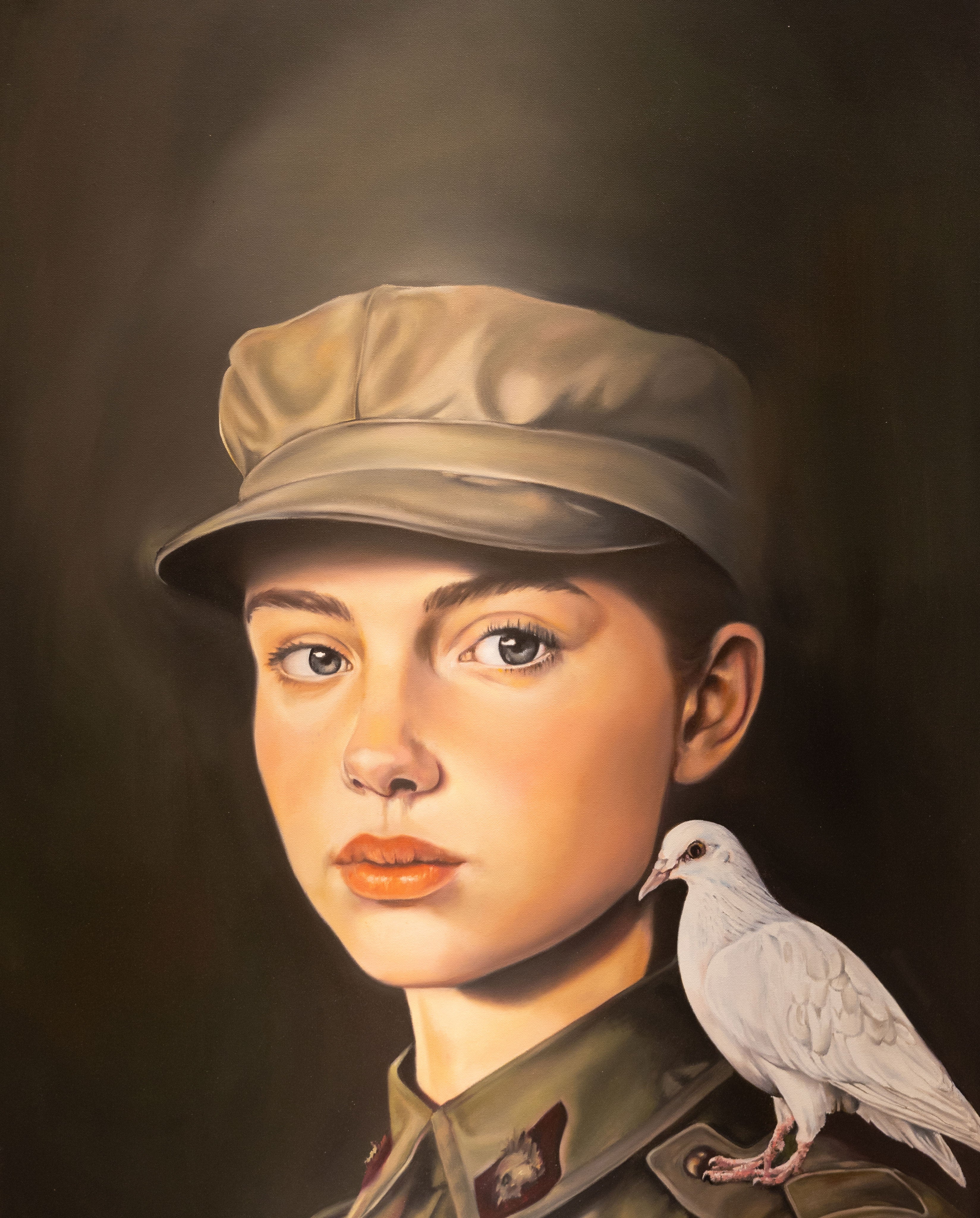 Soldier and dove
